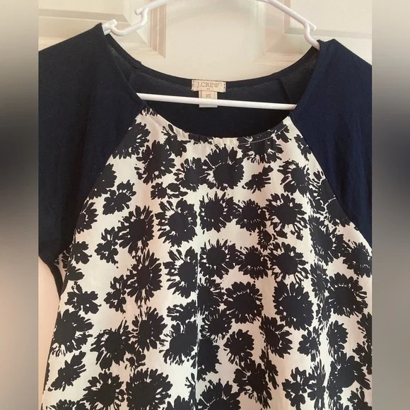 J. Crew Navy Blue Printed Top - Picture 4 of 5